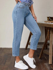 High Waist Jeans with Pockets 