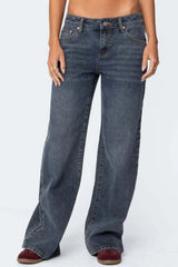 Wide Leg Jeans with Pockets 