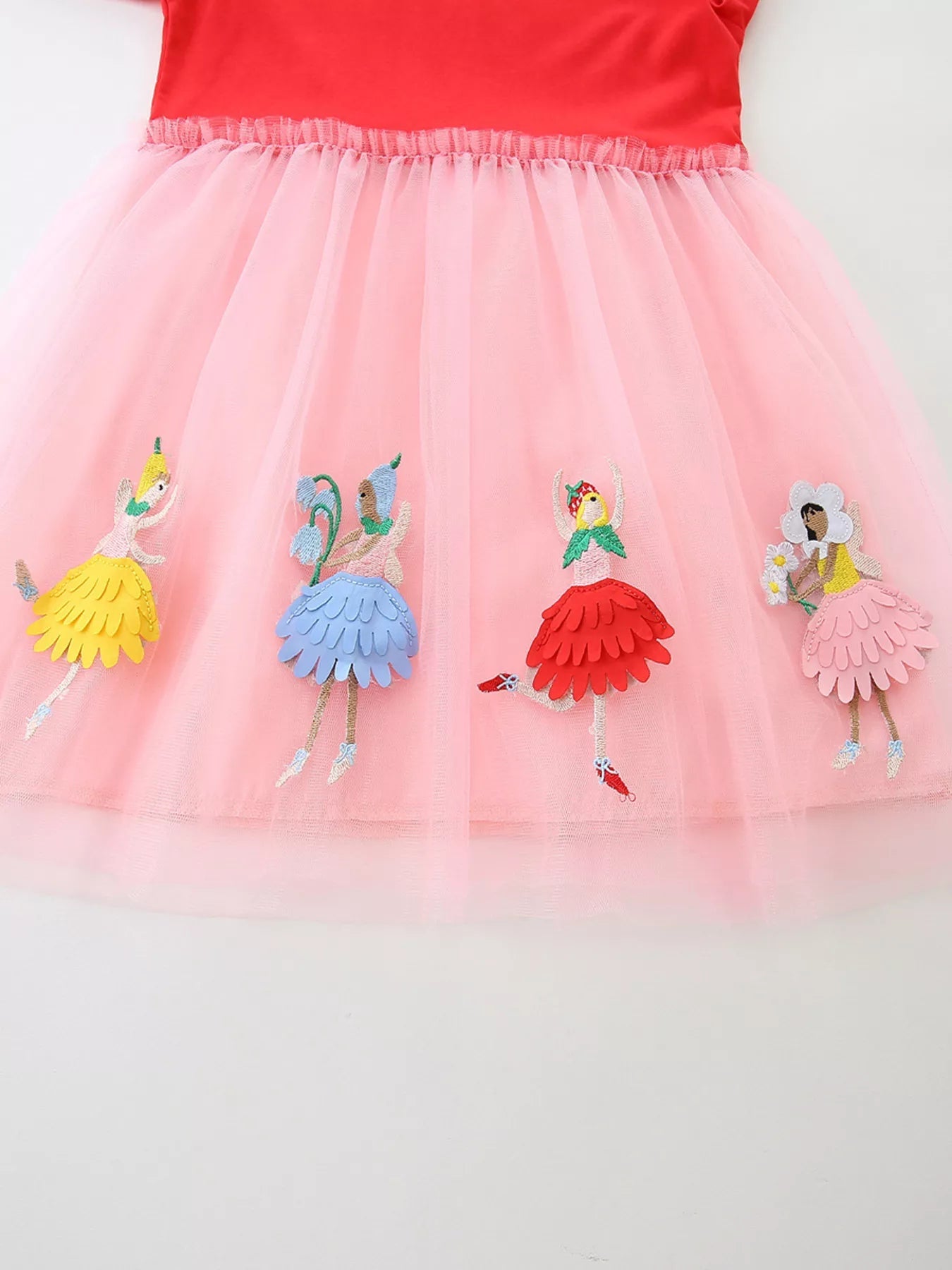 Children's Ballerina Applique Tulle Dress 