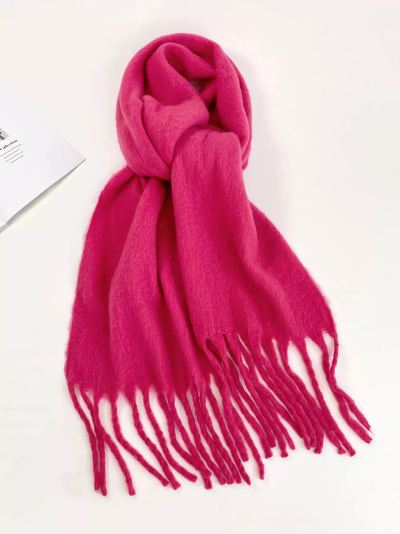 Fringe Hem Soft Winter Scarf 