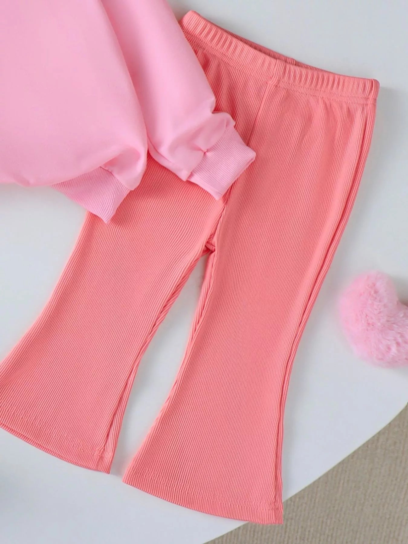 Children's Halloween Graphic Sweatshirt and Flare Pants Set 