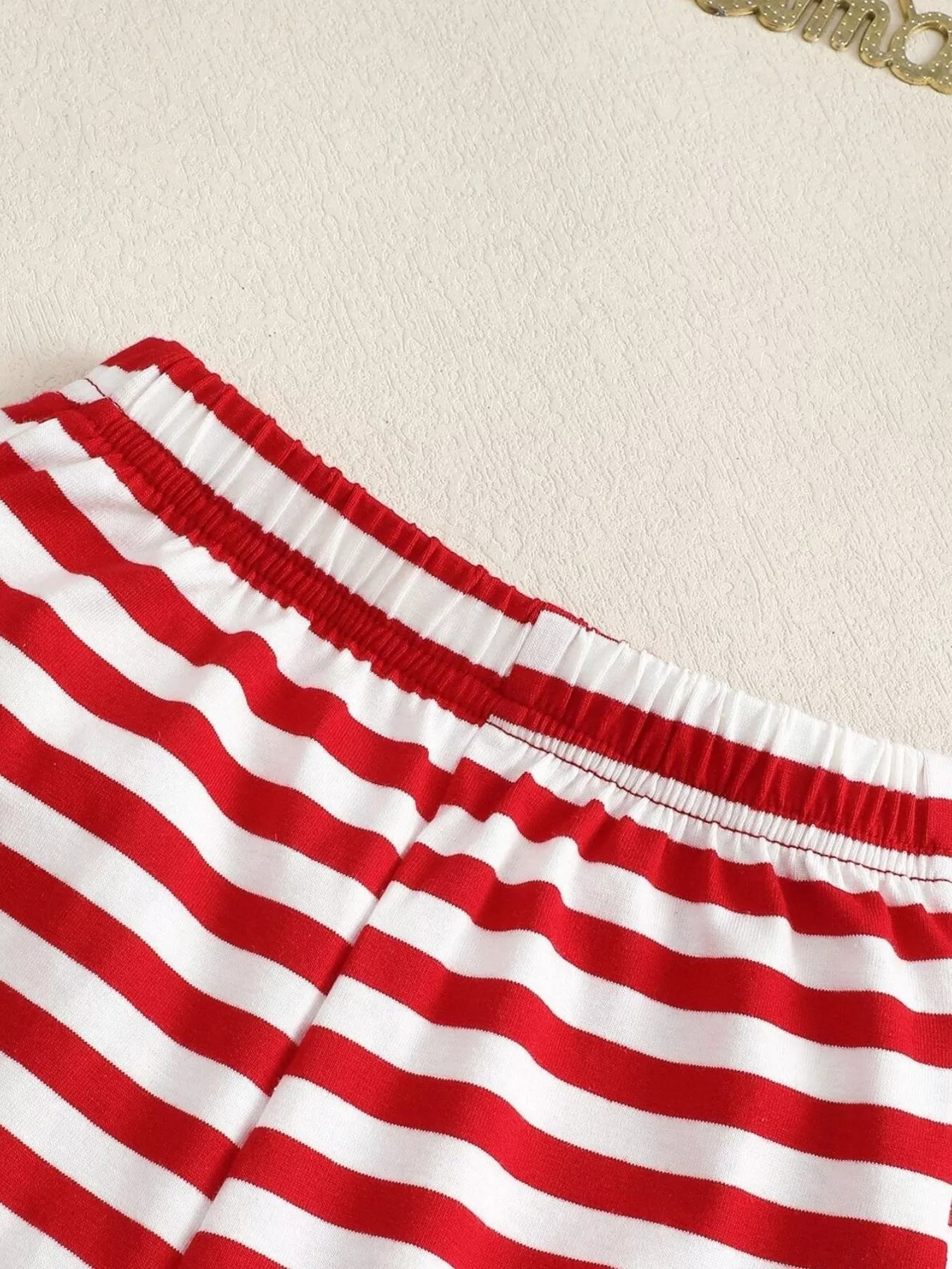 Children's Christmas Striped Pajama Set 