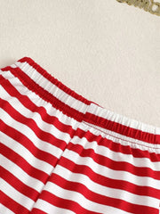 Children's Christmas Striped Pajama Set 