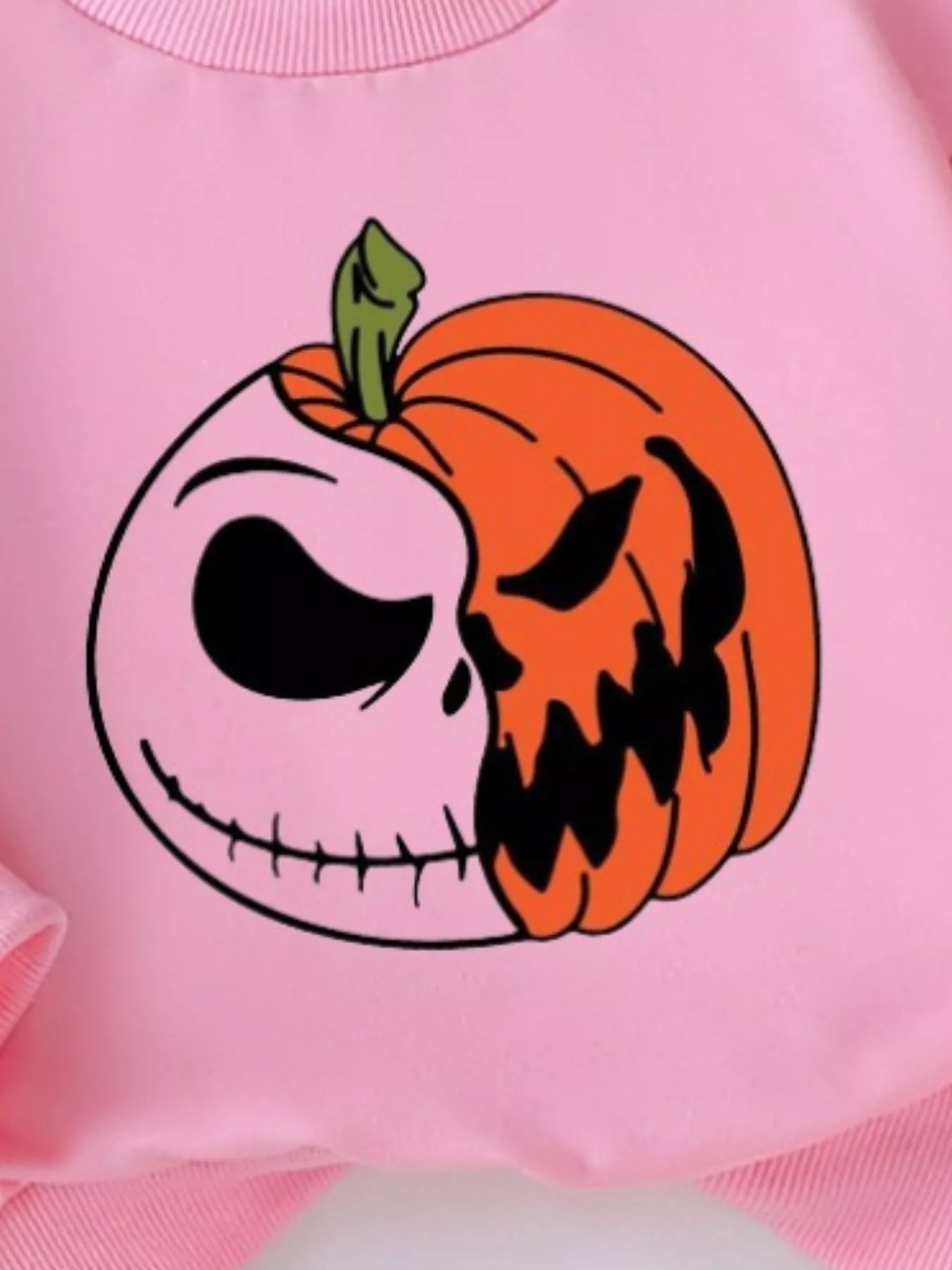 Children's Halloween Graphic Sweatshirt and Flare Pants Set 