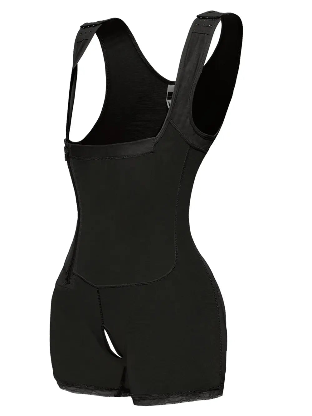 Full Size Side Zip Up Wide Strap Shapewear 