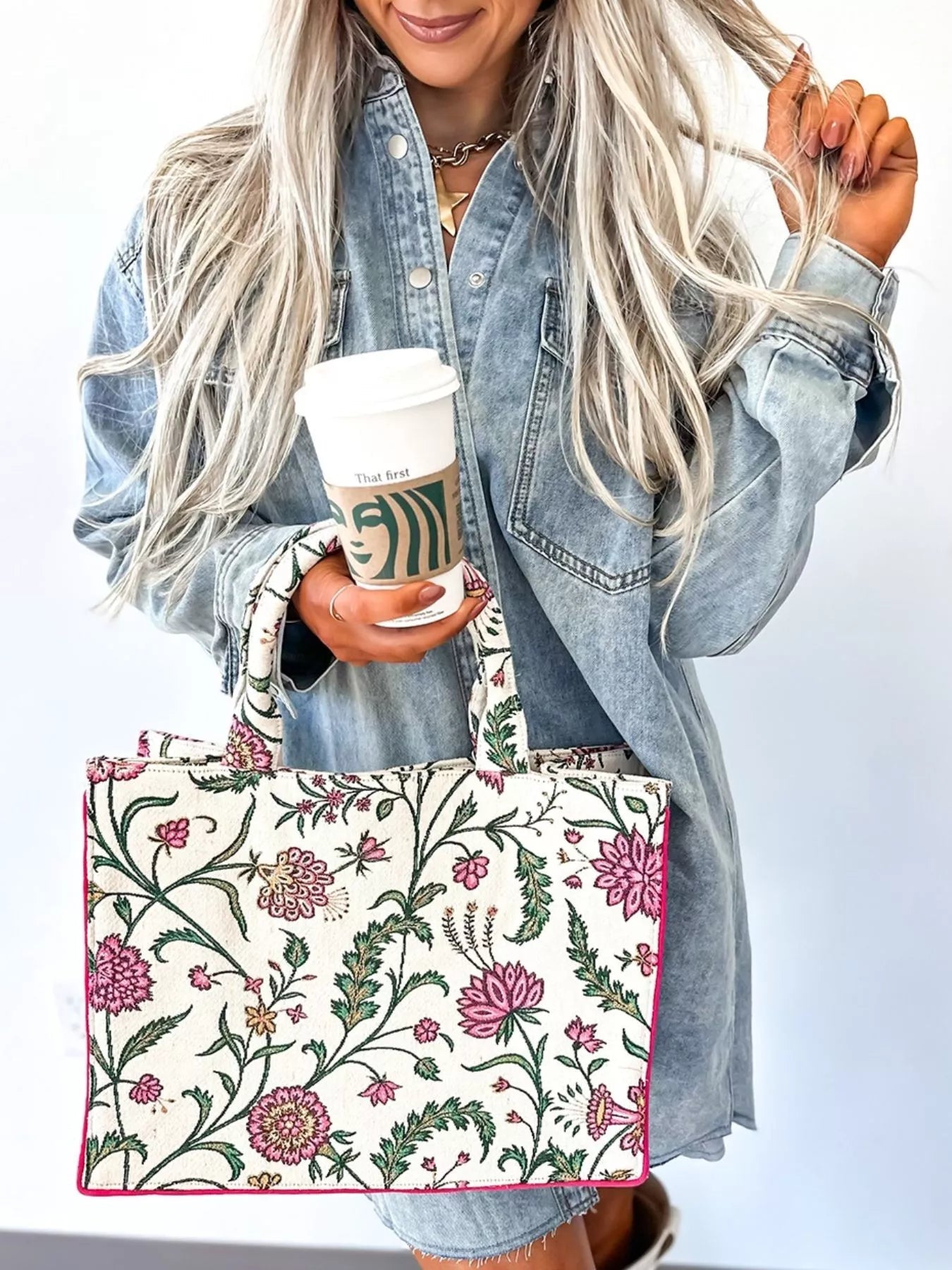 Chest Pocket Raw Hem Denim Loose Shirt Dress 