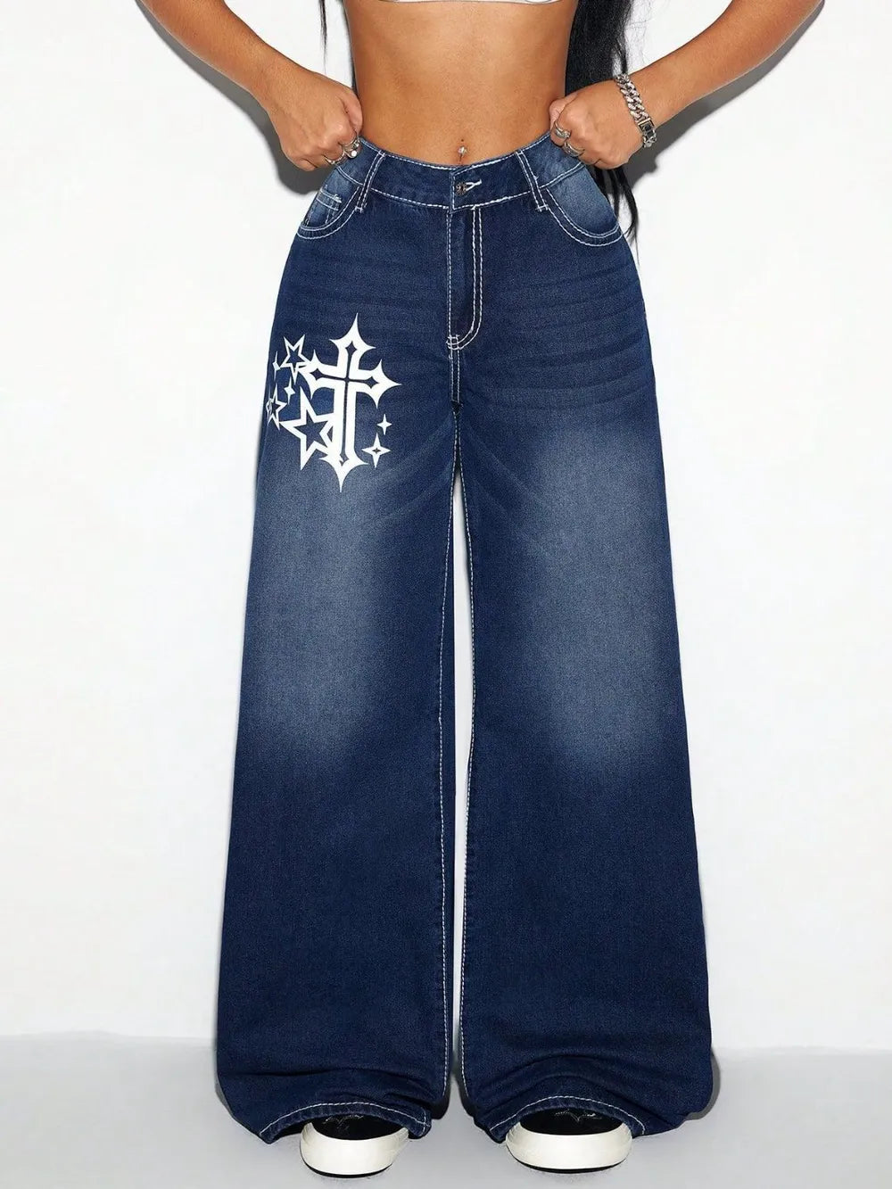 Cross Wide Leg Jeans 