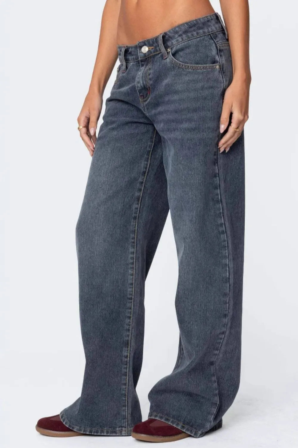 Wide Leg Jeans with Pockets 