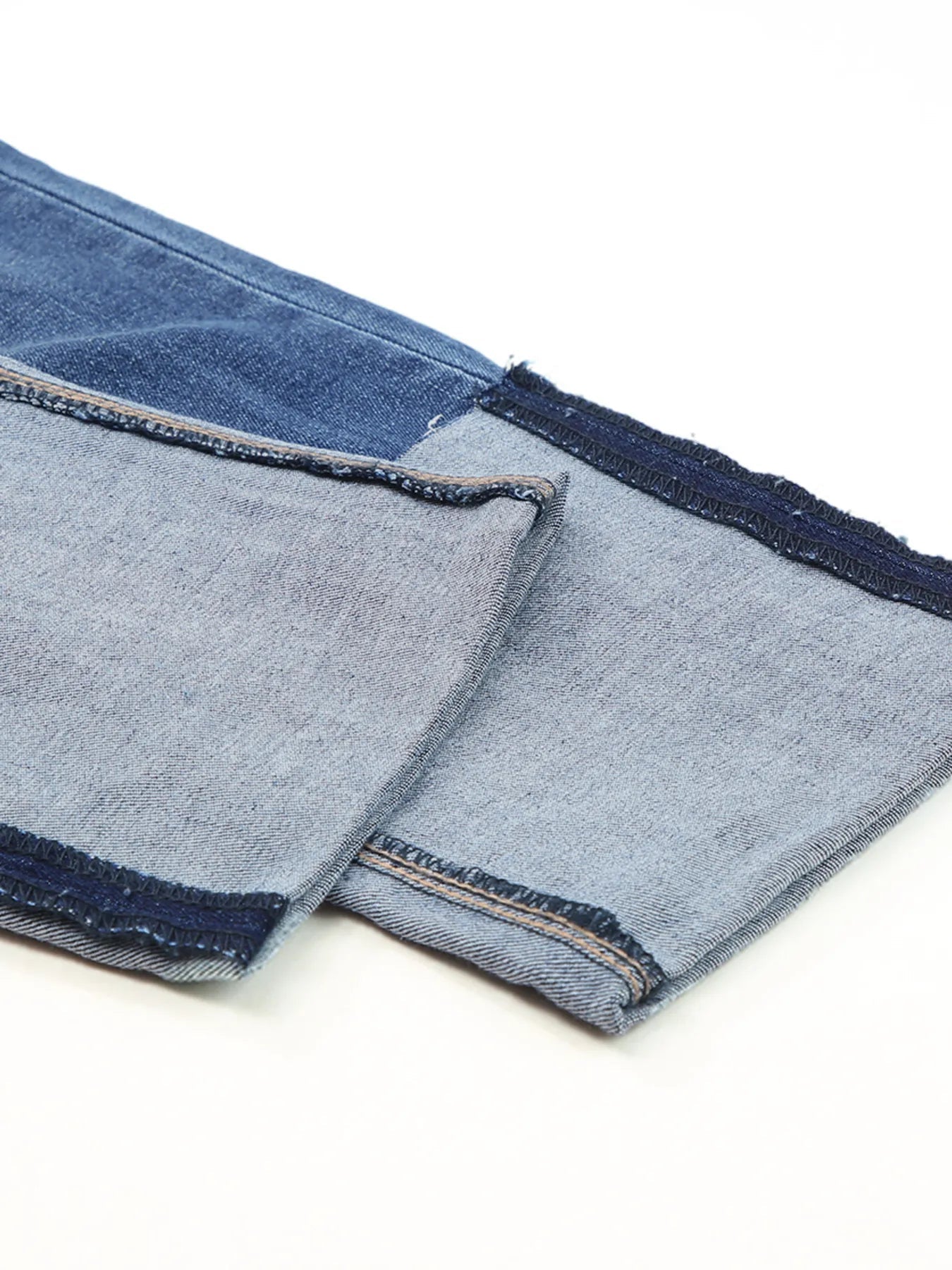 High Waist Distressed Straight Leg Jeans 