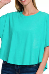 Zenana Cotton Round Neck Short Sleeve T-Shirt 