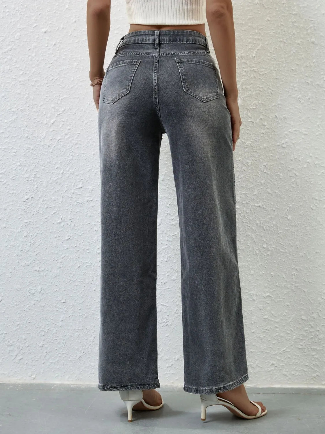 High Rise Wide Leg Jeans 