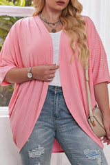 Plus Size Ribbed Cocoon Cover Up 