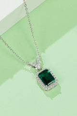 Adored 1.25 Carat Lab-Grown Emerald Pendant Necklace 