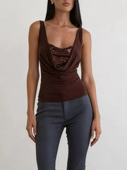 Sequin Detail Ruched Tank 