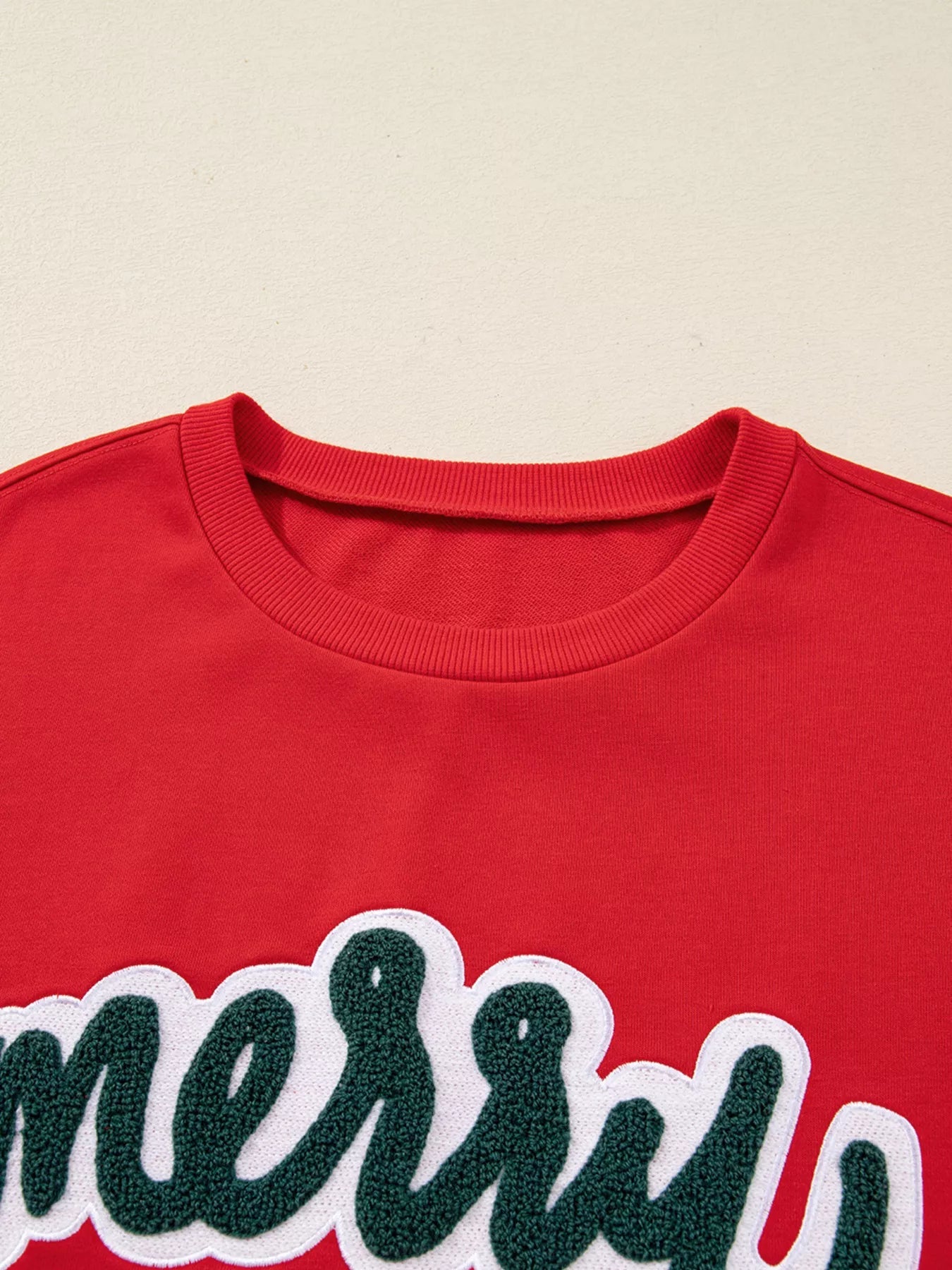 Merry Script Holiday Christmas Graphic Sweatshirt 
