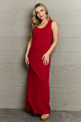 Plus Size Scoop Neck Maxi Tank Dress 