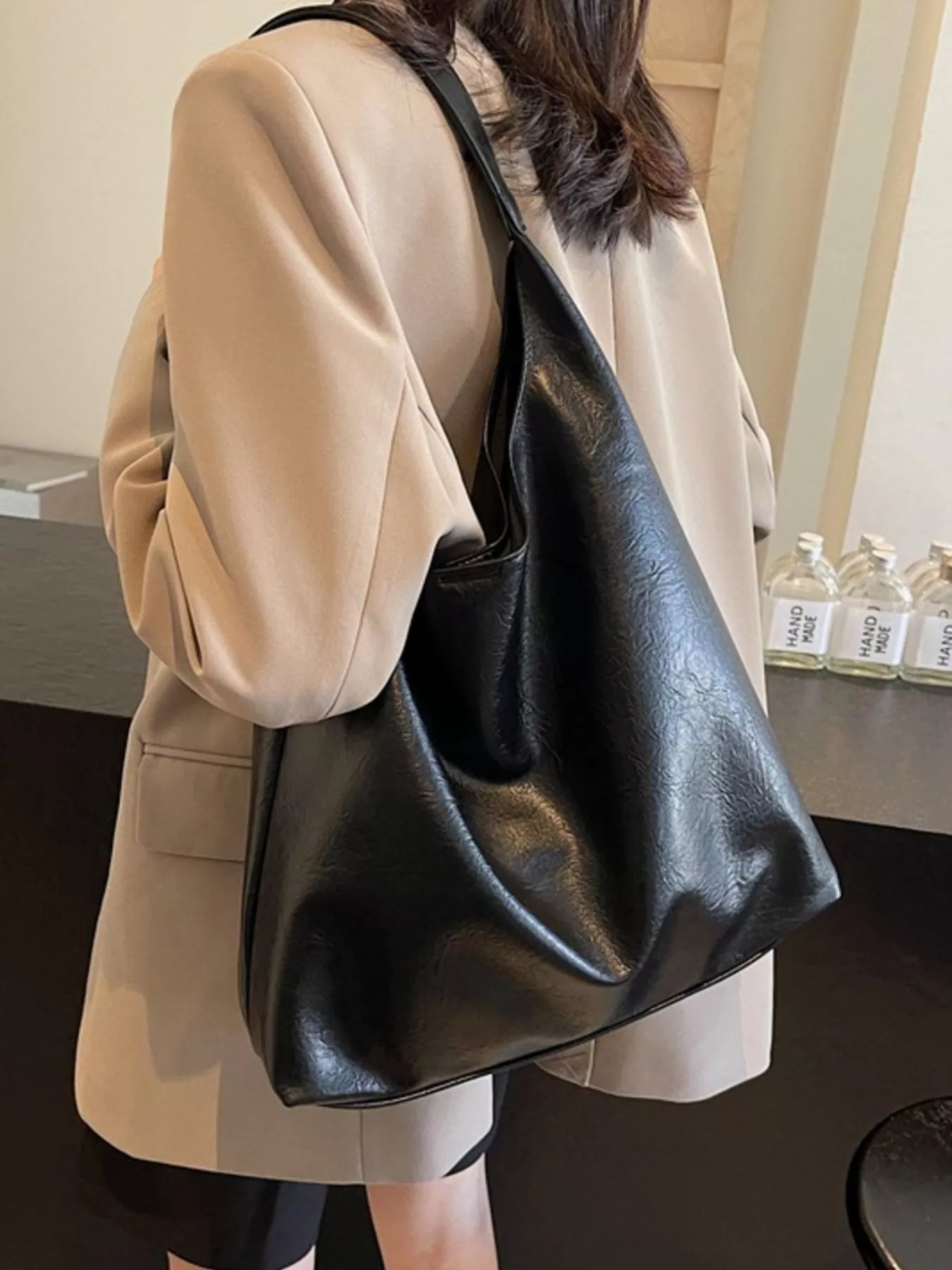 PU Leather Tote Bag 