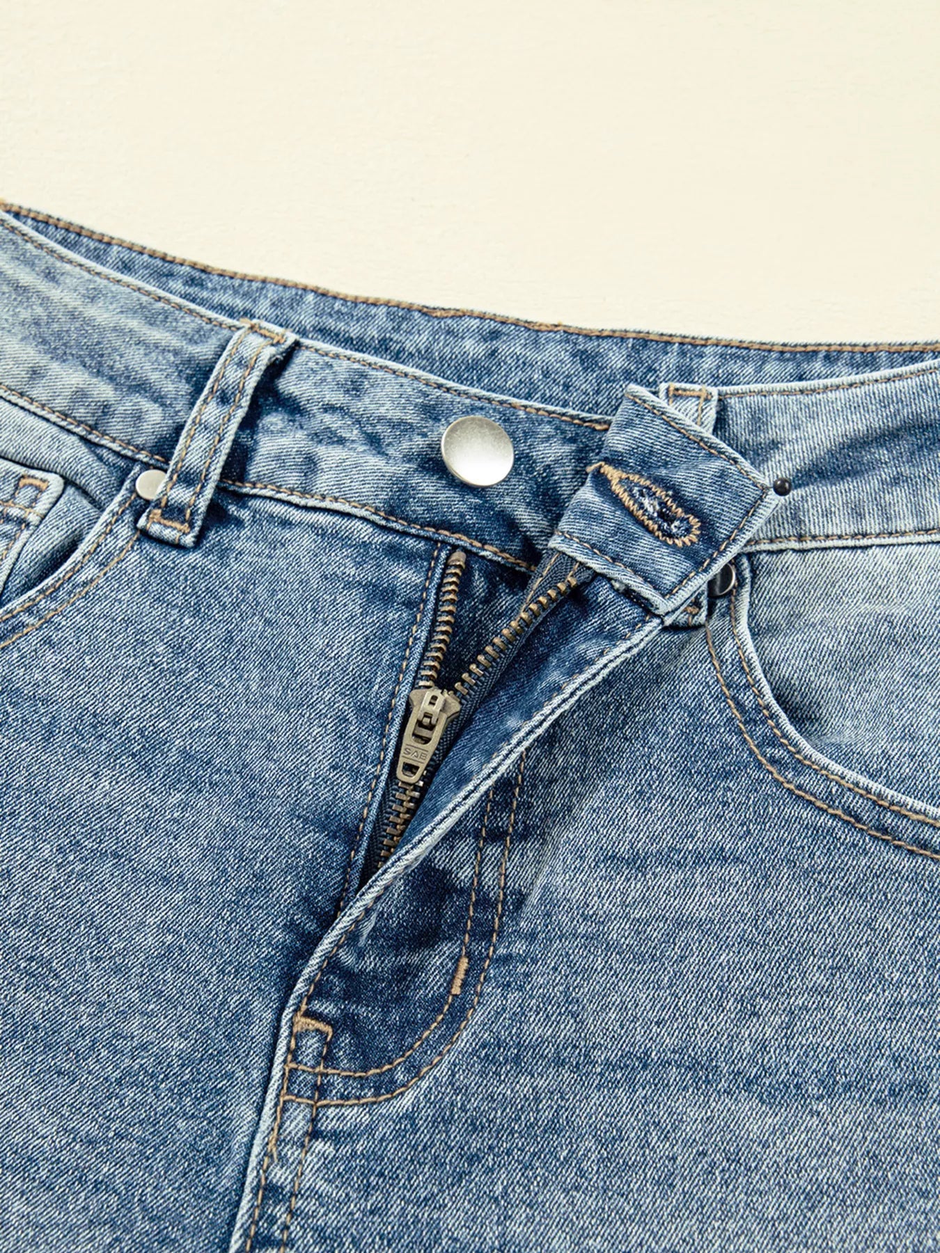 Vintage Washed Seam Detail Shift Jeans 