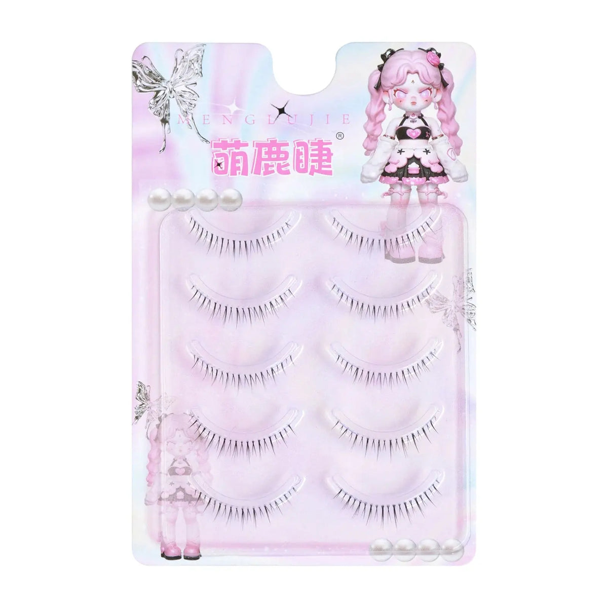 5 Pairs Cartoon-Style Lower Lash Extensions - Cosplay Makeup dylinoshop