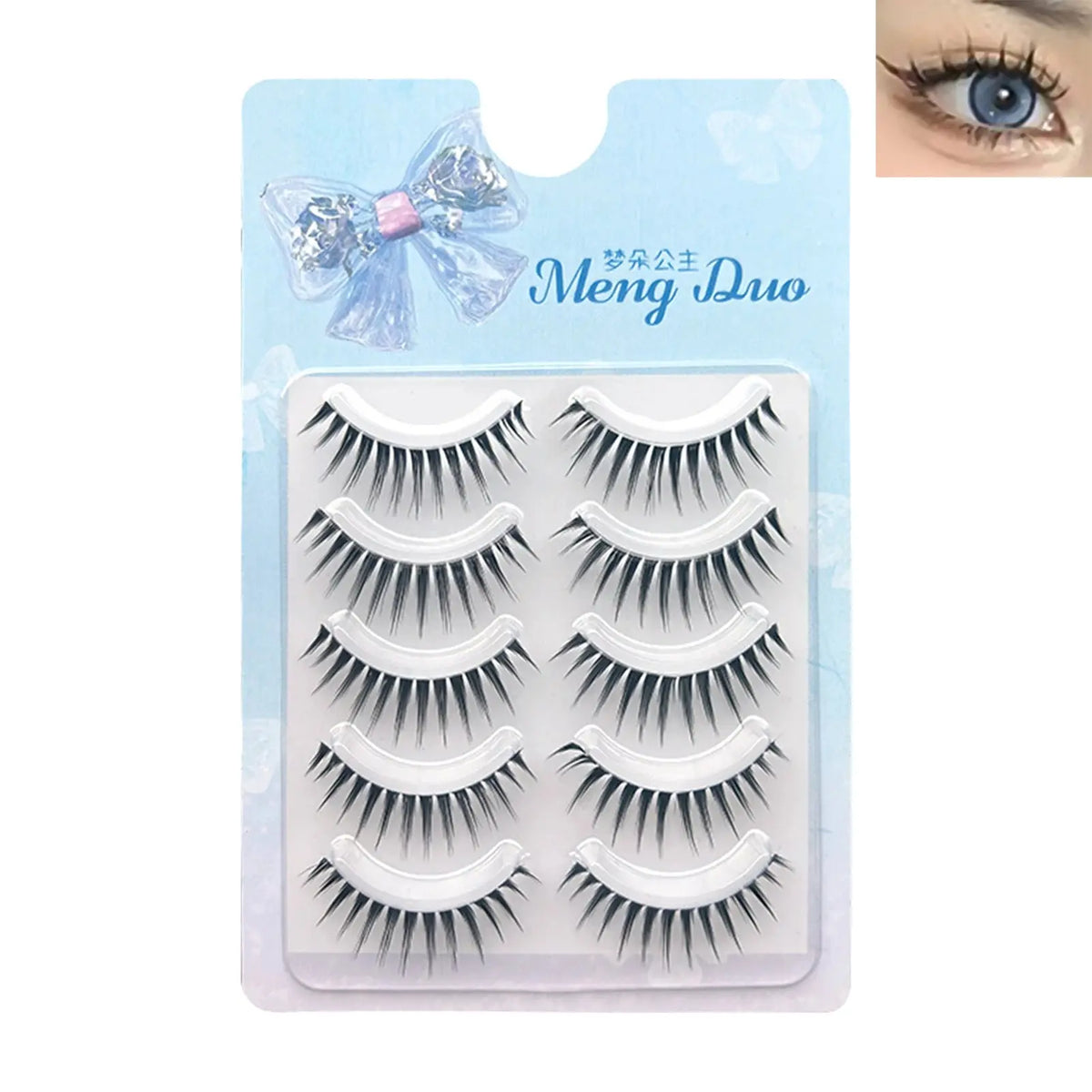 5 Pairs Korean-Style Manga False Eyelashes - Cosplay Makeup dylinoshop