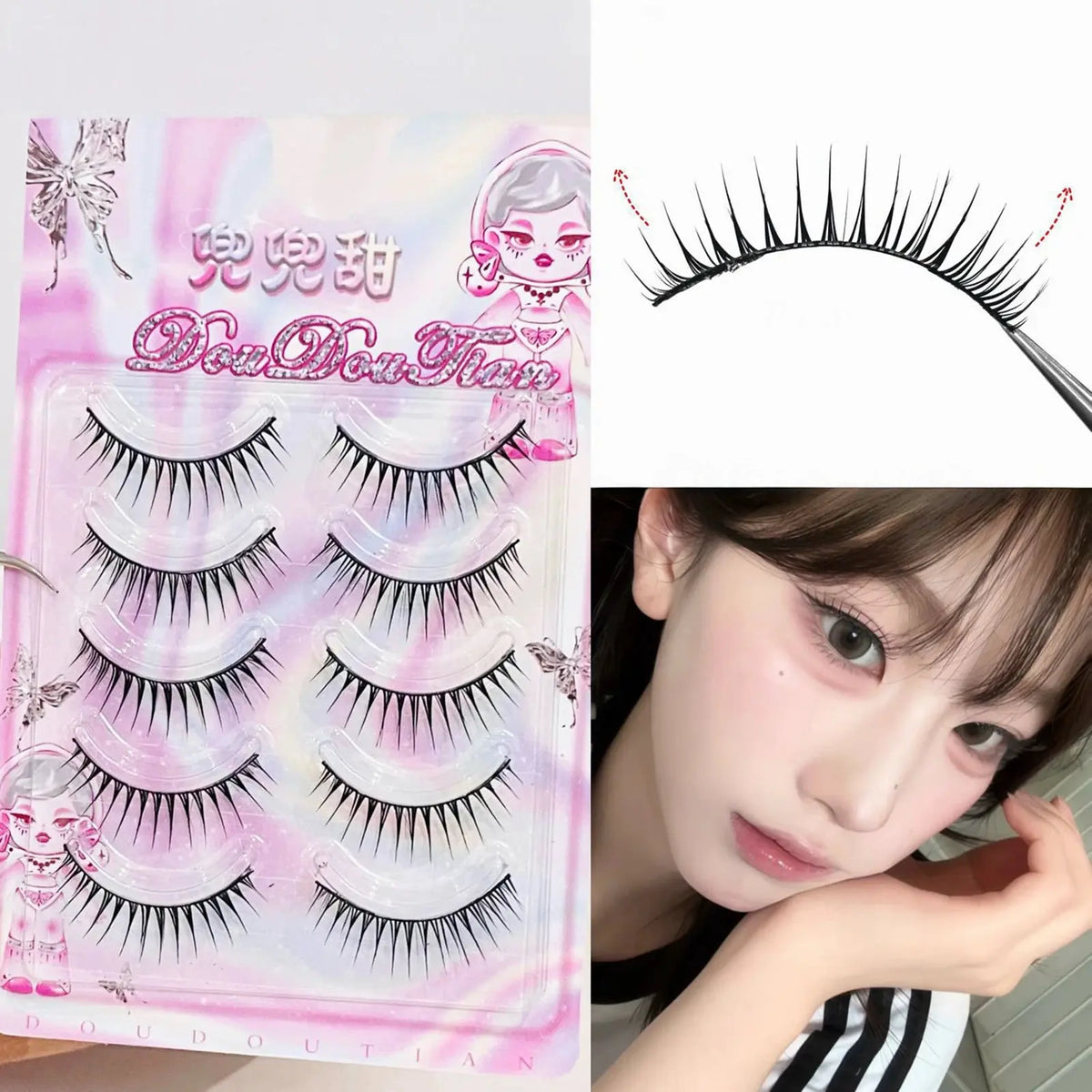 5 Pairs Korean-Style Manga False Eyelashes - Cosplay Makeup dylinoshop