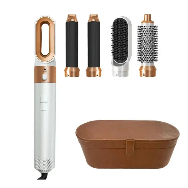 5-in-1 Hot Air Styling Brush – Dryer, Curler, Straightener & Comb dylinoshop