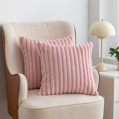 5-Piece Plush Velvet Pillow Set with Dual Textures for Cozy Home Decor 