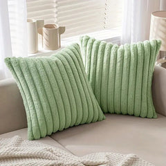 5-Piece Plush Velvet Pillow Set with Dual Textures for Cozy Home Decor 