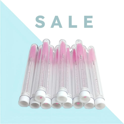 50/100/200pc DIY Eyelash Brush Tube by Yourself, No Decoration Mascara Eyelash Wands Eyebrow Brush Replaceable Dust-proof Makeup dylinoshop