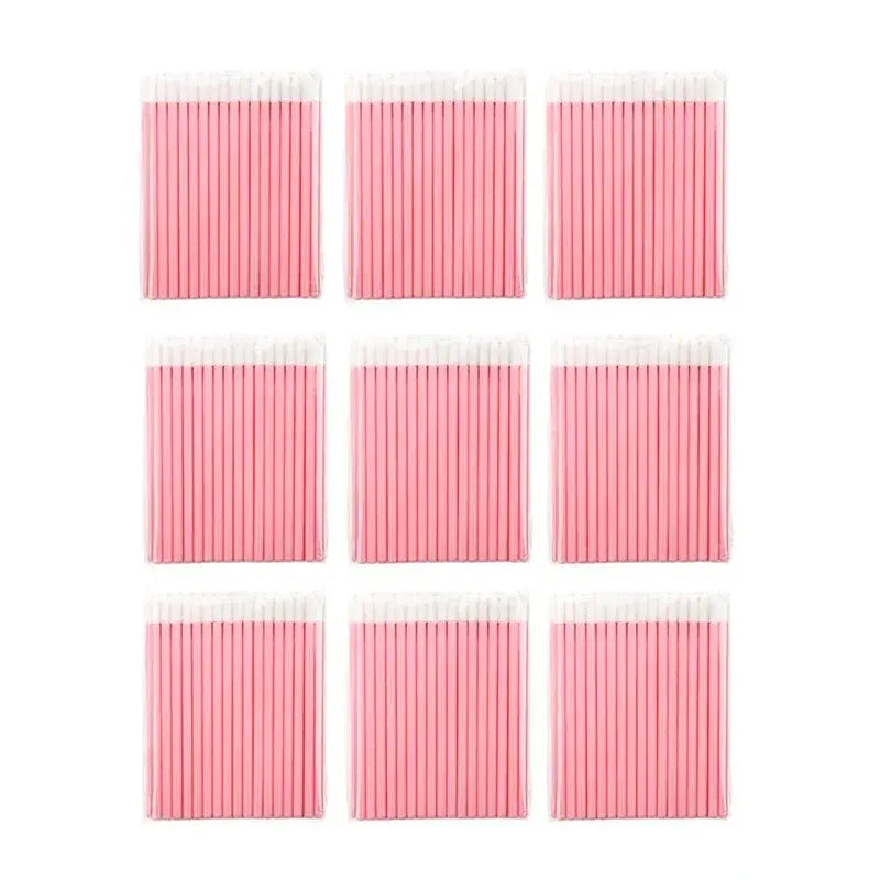 500-2000Pcs Pink Disposable Lip Brush Full Size Lipsticks Lipbrush Mascara Applicator Lipstick Wands Set Cosmetic Makeup Tool dylinoshop