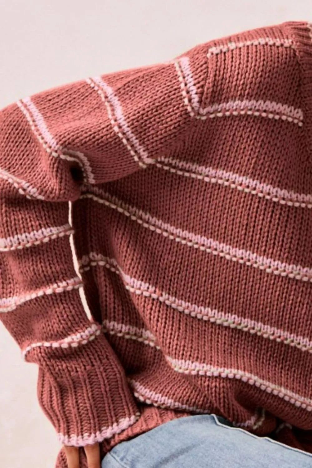 BiBi Striped Long Sleeve Sweater 