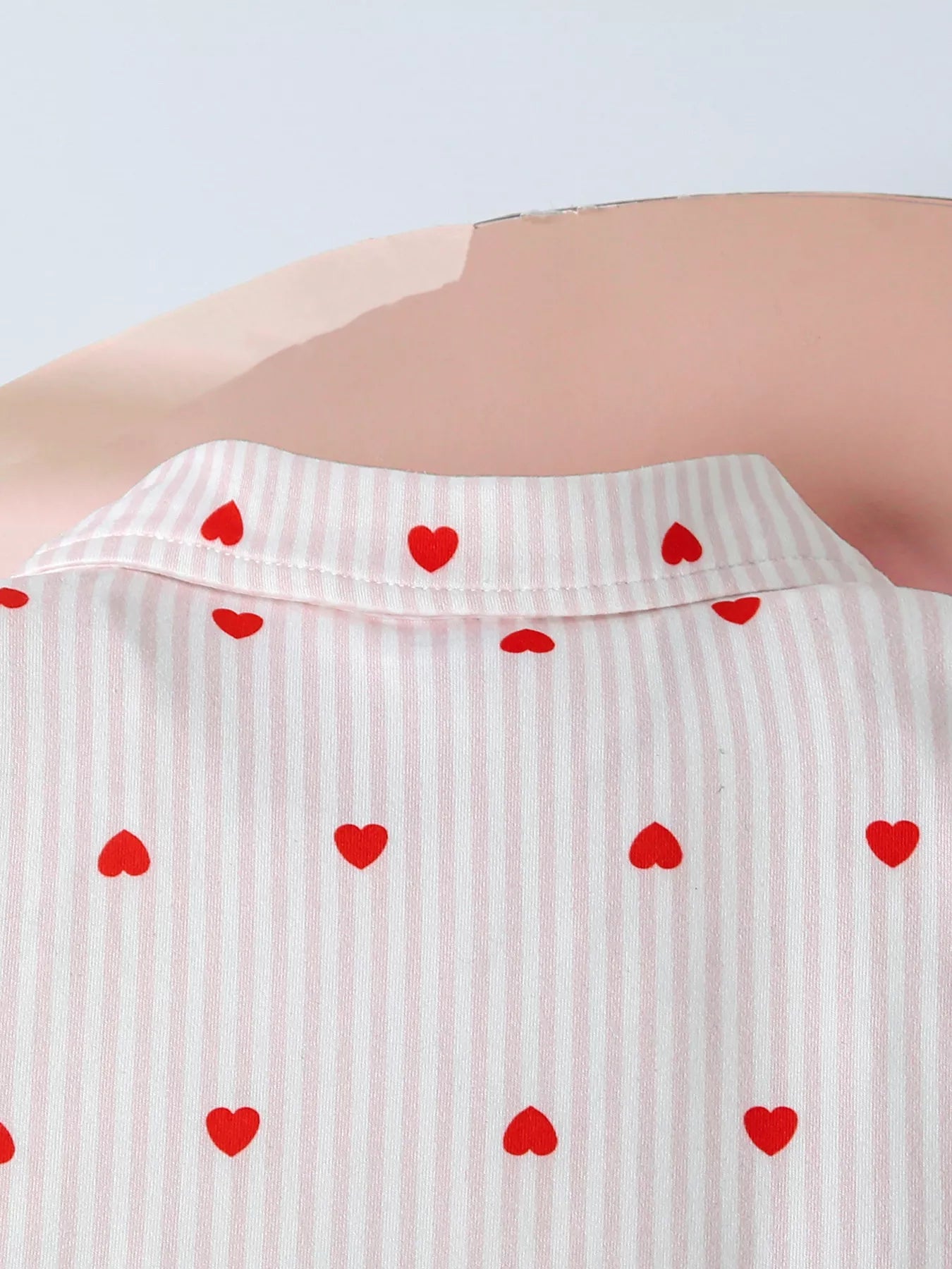 Children's Heart Print Bodysuit & Suspender Pants Set 