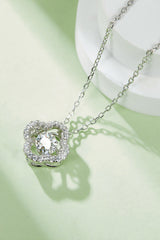 Moissanite Four Leaf Clover Pendant Necklace 