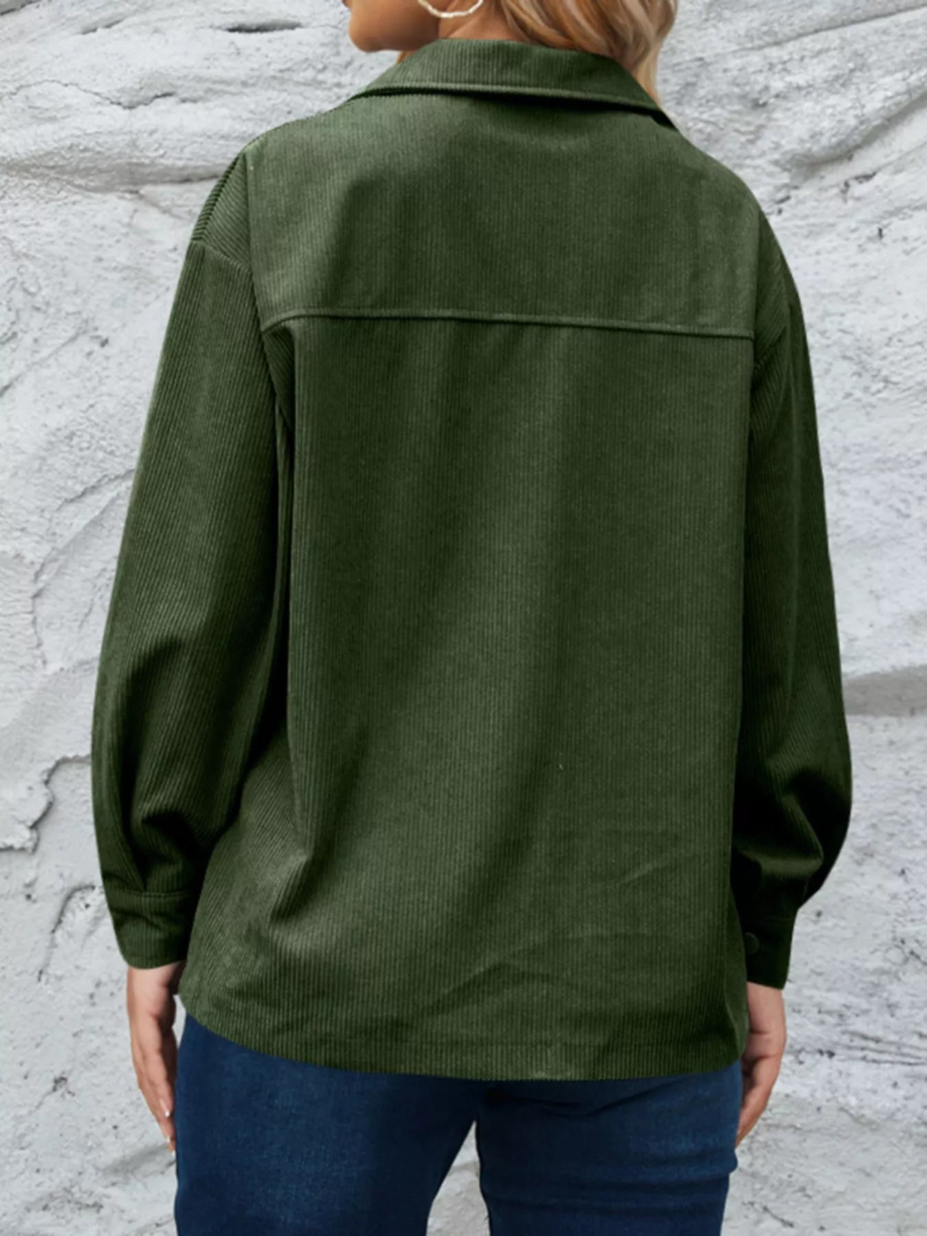 Corduroy Button-Down Shacket 