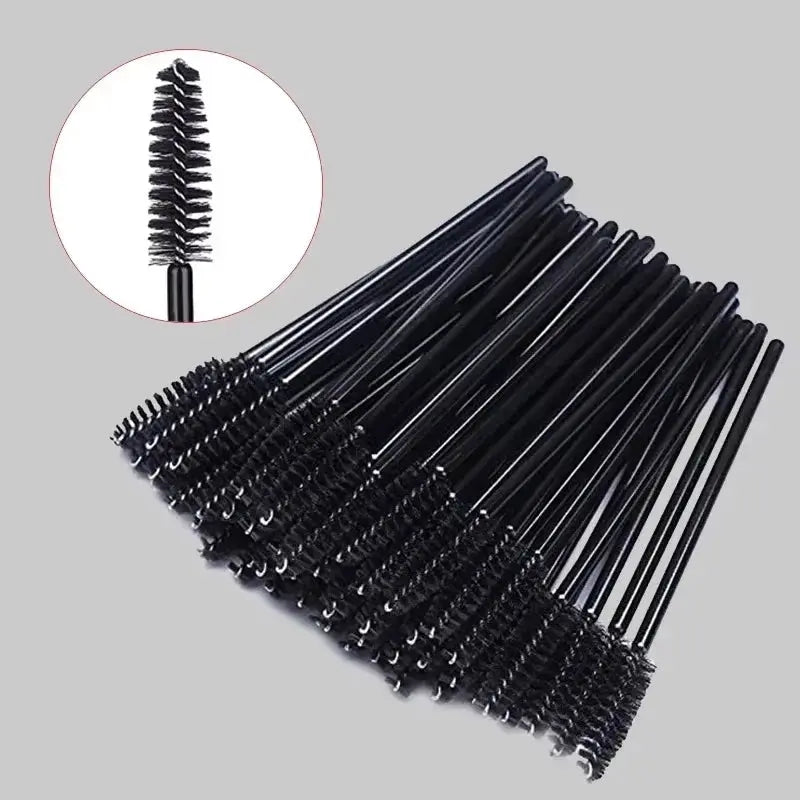 50pcs Disposable Makeup Tools Eyelash Brushes Eyelashes Extension Tools Eyebrow Brush Mascara Wands Applicator Spoolers dylinoshop