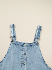 Tiered Flowy Overall Denim Dress 