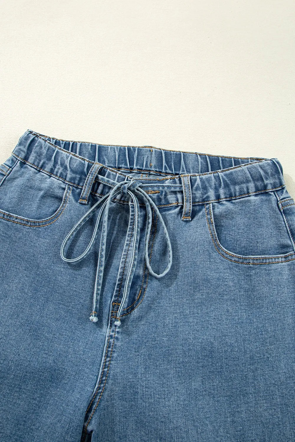 Medium Wash Super Wide Leg Denim Pants 