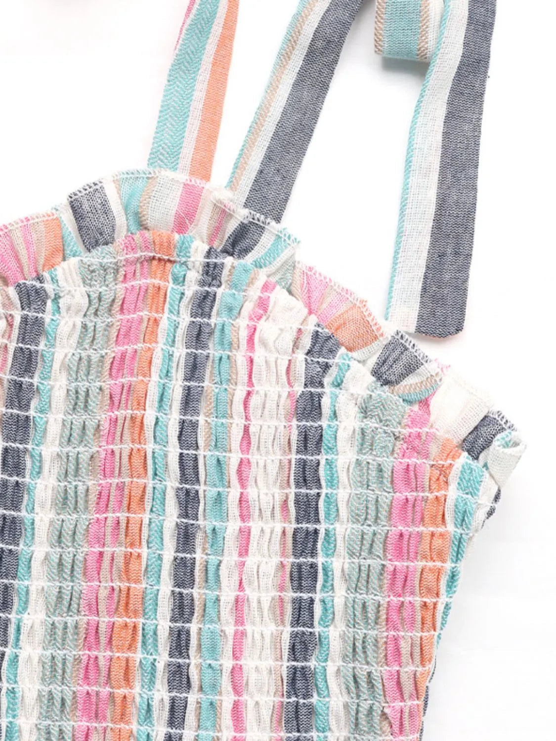 Contrast Striped Square Neck Cami Dress 