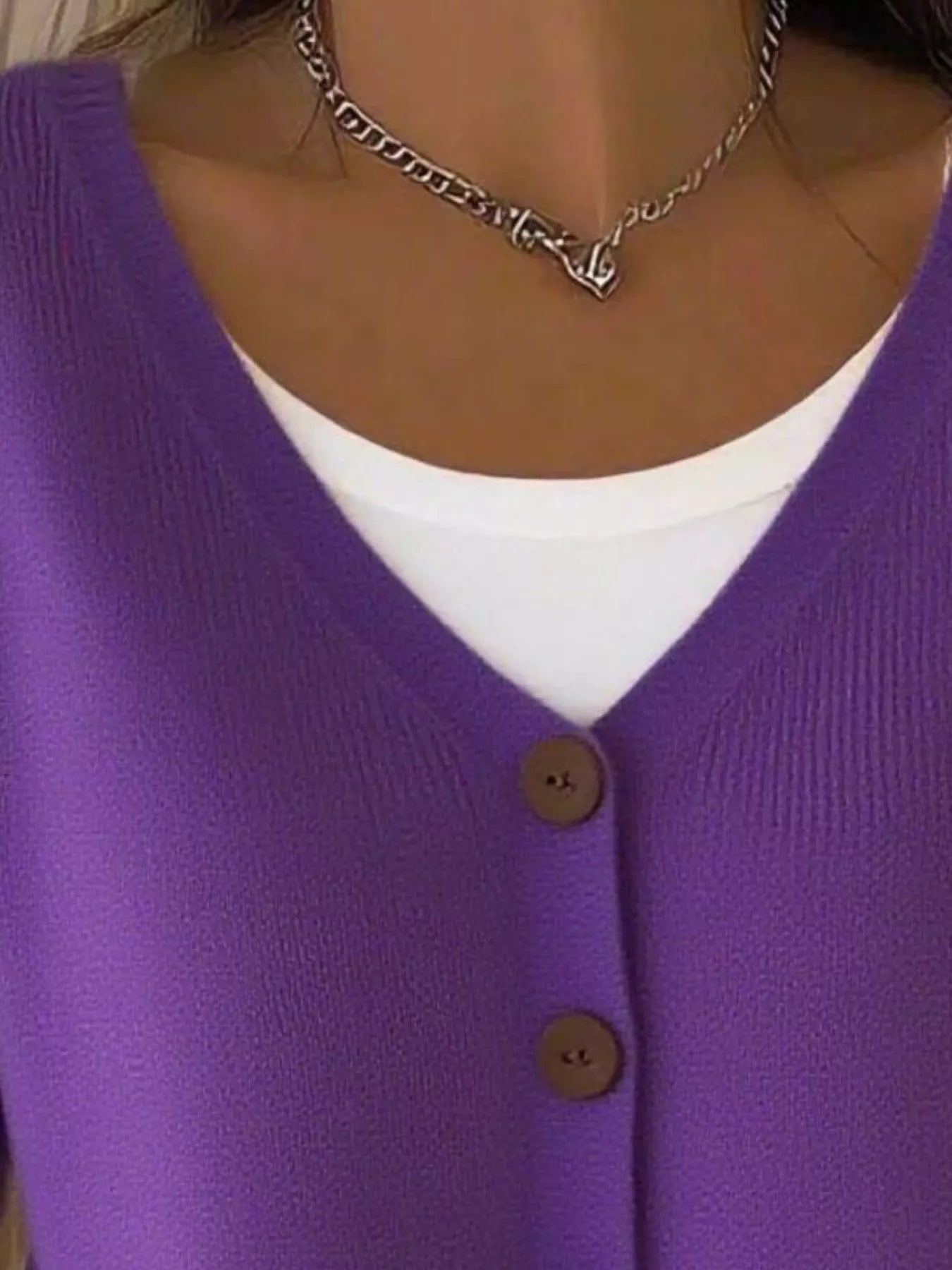 Full Size V-Neck Button-Down Knit Cardigan Plus Size 