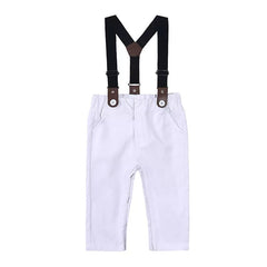 Children's Striped Shirt and Overall Set 