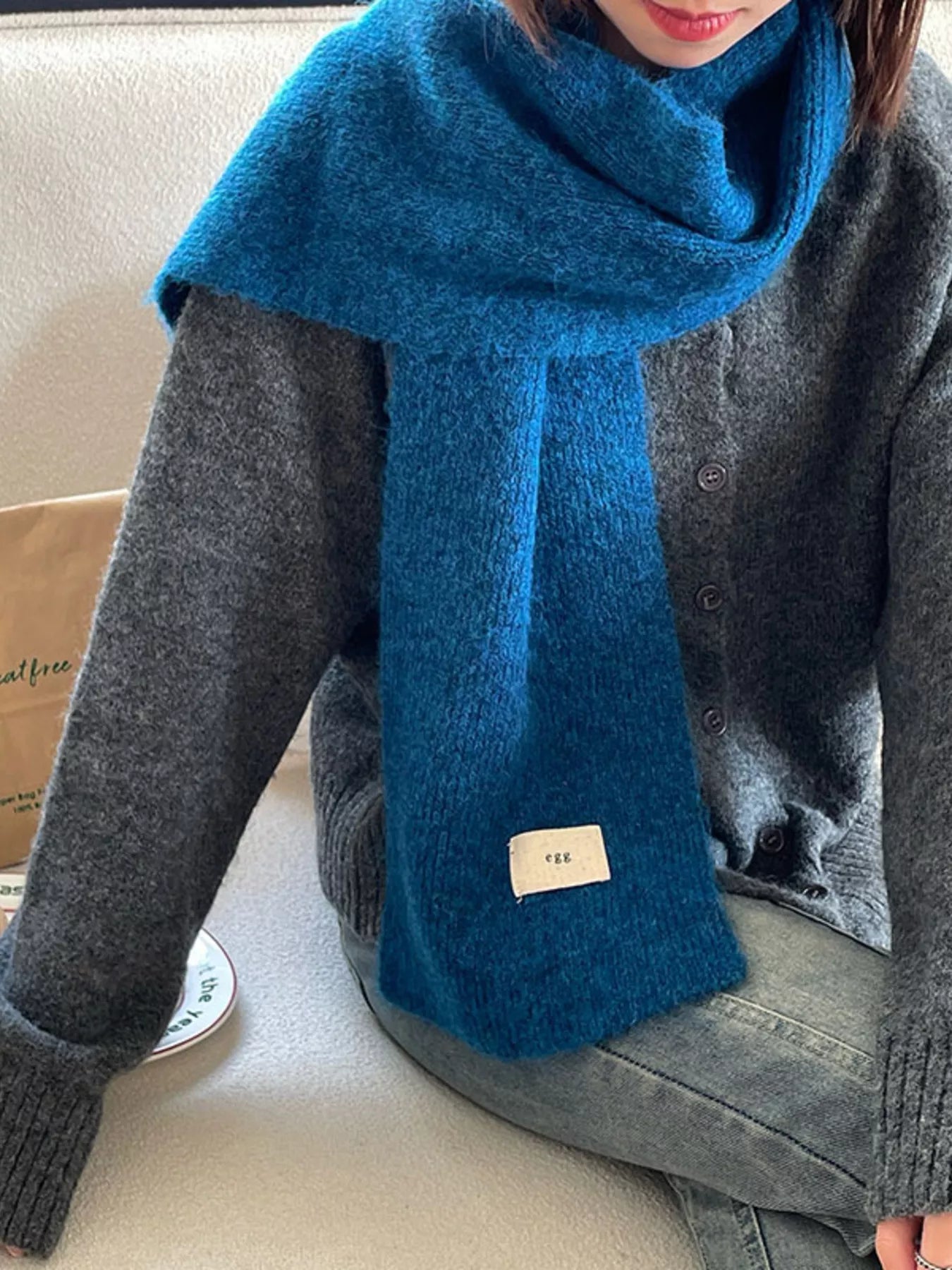 Cozy Knitted Winter Scarf 