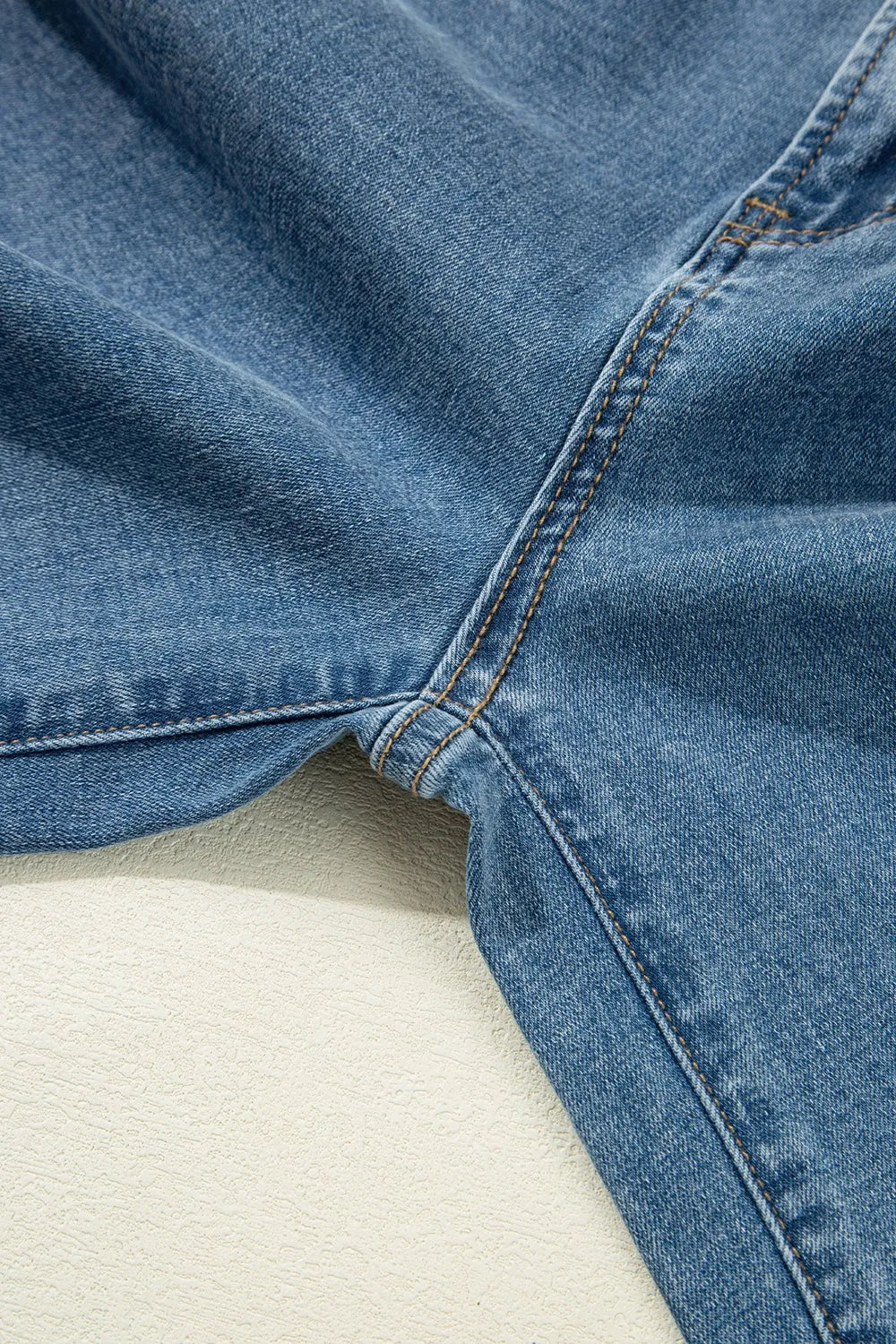 Medium Wash Super Wide Leg Denim Pants 