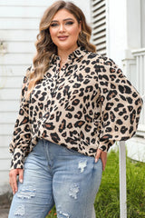 Plus Size Printed Long Sleeve Shirt 
