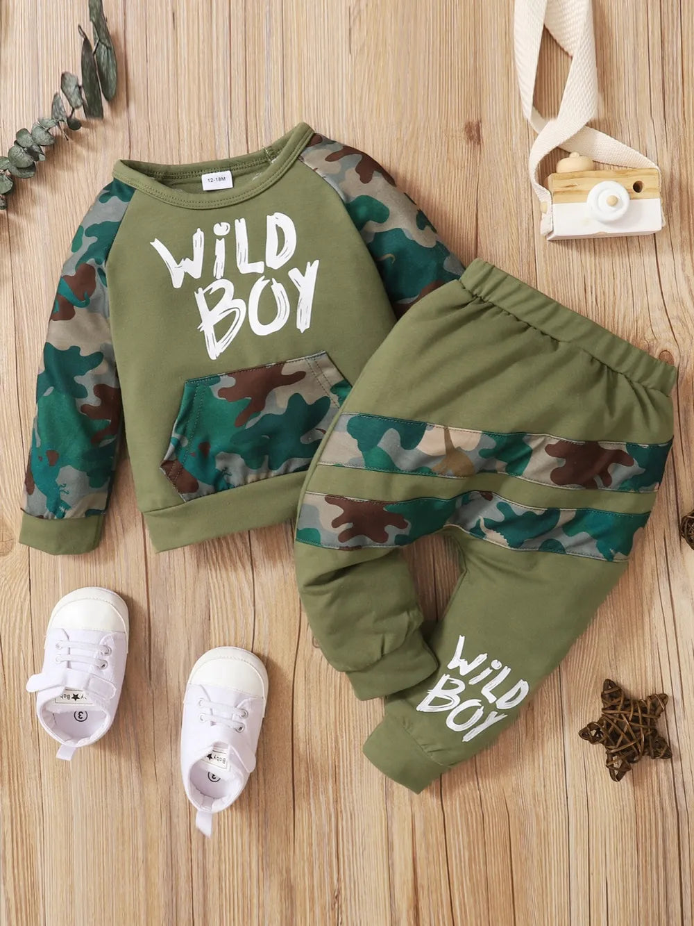 Children's Camouflage Top and Pants Set 