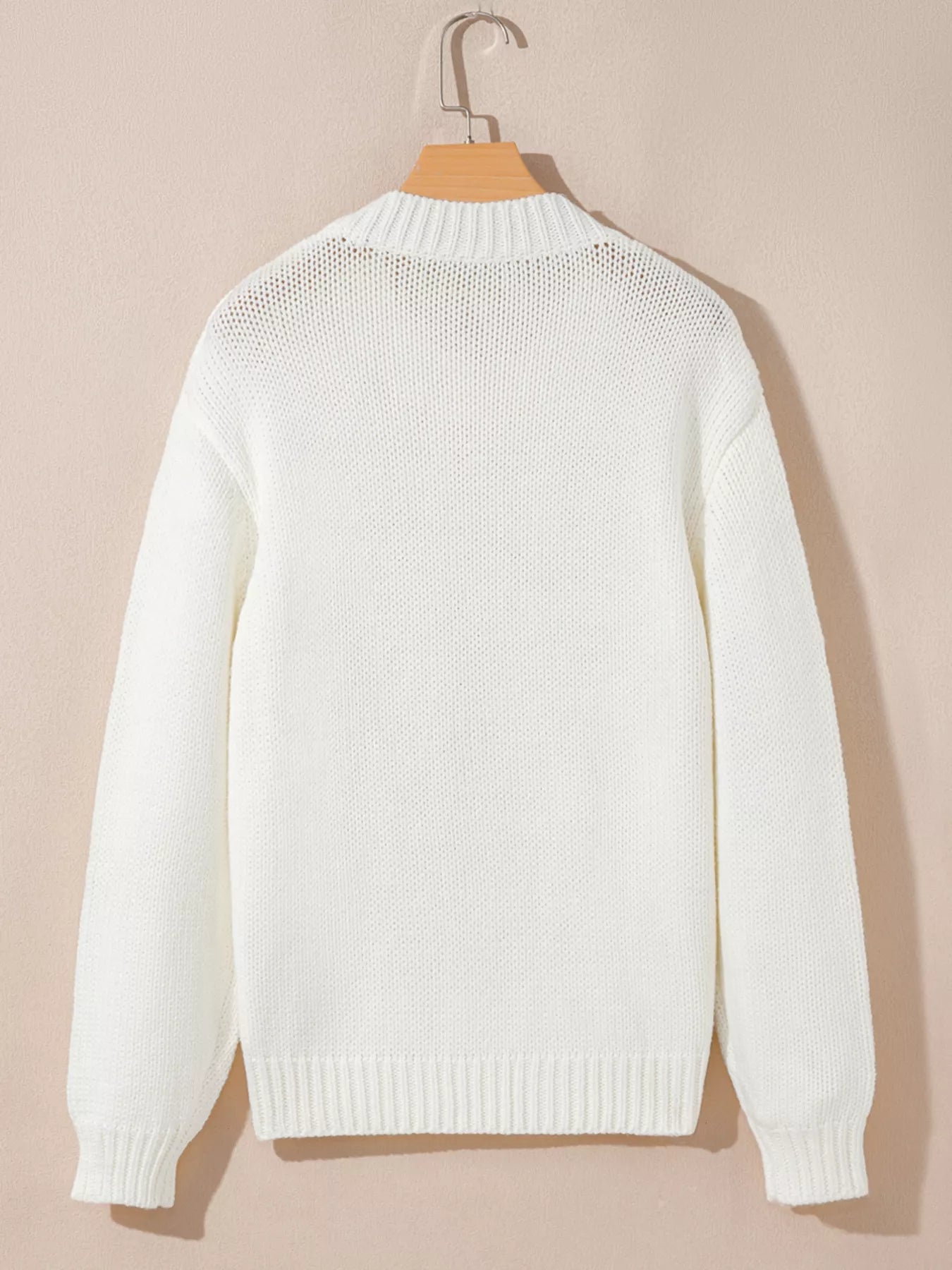 Embroidered Bow Boots Graphic Drop Shoulder Sweater 