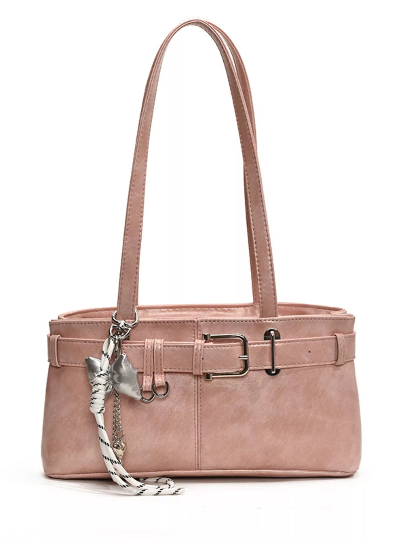 Buckle Decor Shoulder Bag 