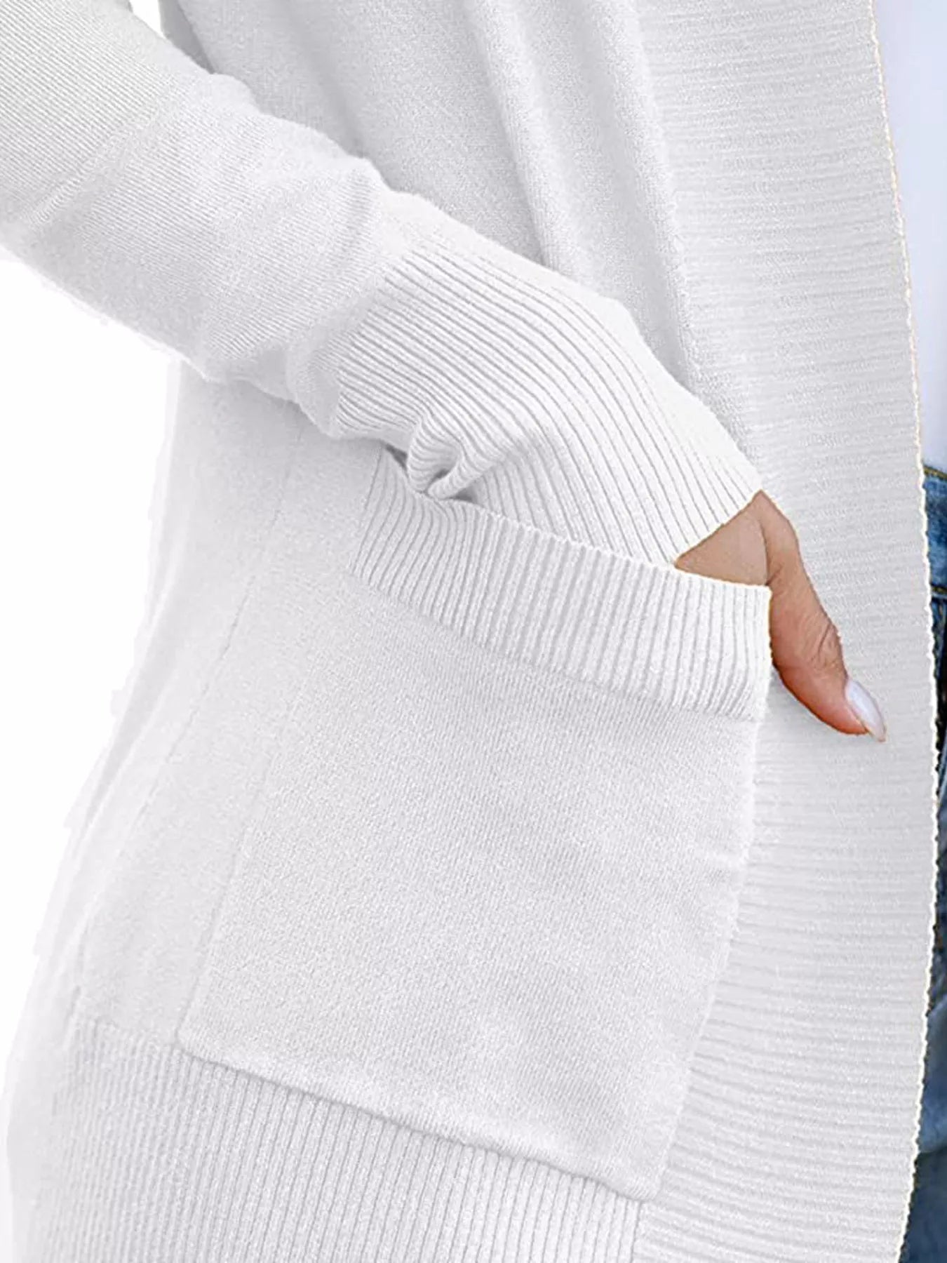 Open Front Knit Cardigan 