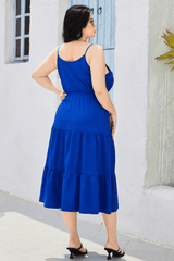Plus Size Spaghetti Strap Tiered Dress 