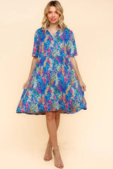 Haptics Johnny Collar Babydoll Dress with Side Pockets 