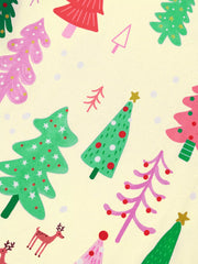 Children's Christmas Tree Print Pajama Set 